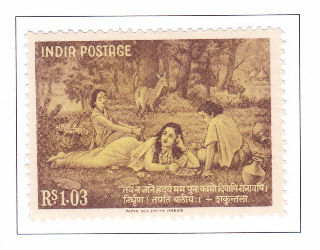 Shakuntala Writing a Letter to Dushyanta