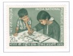 Children Examine Stamps