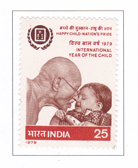 Gandhi with Young Boy