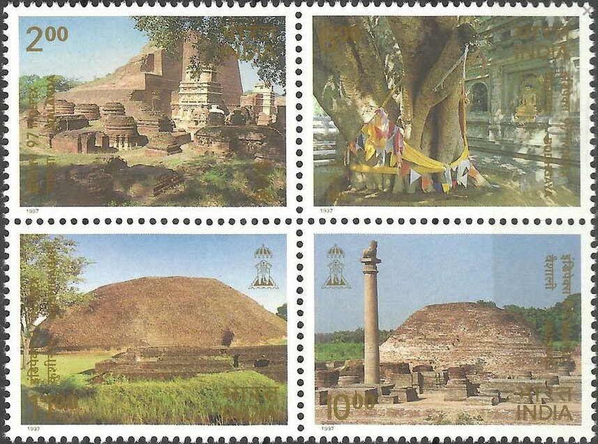 Buddhist Cultural Sites Block of 4