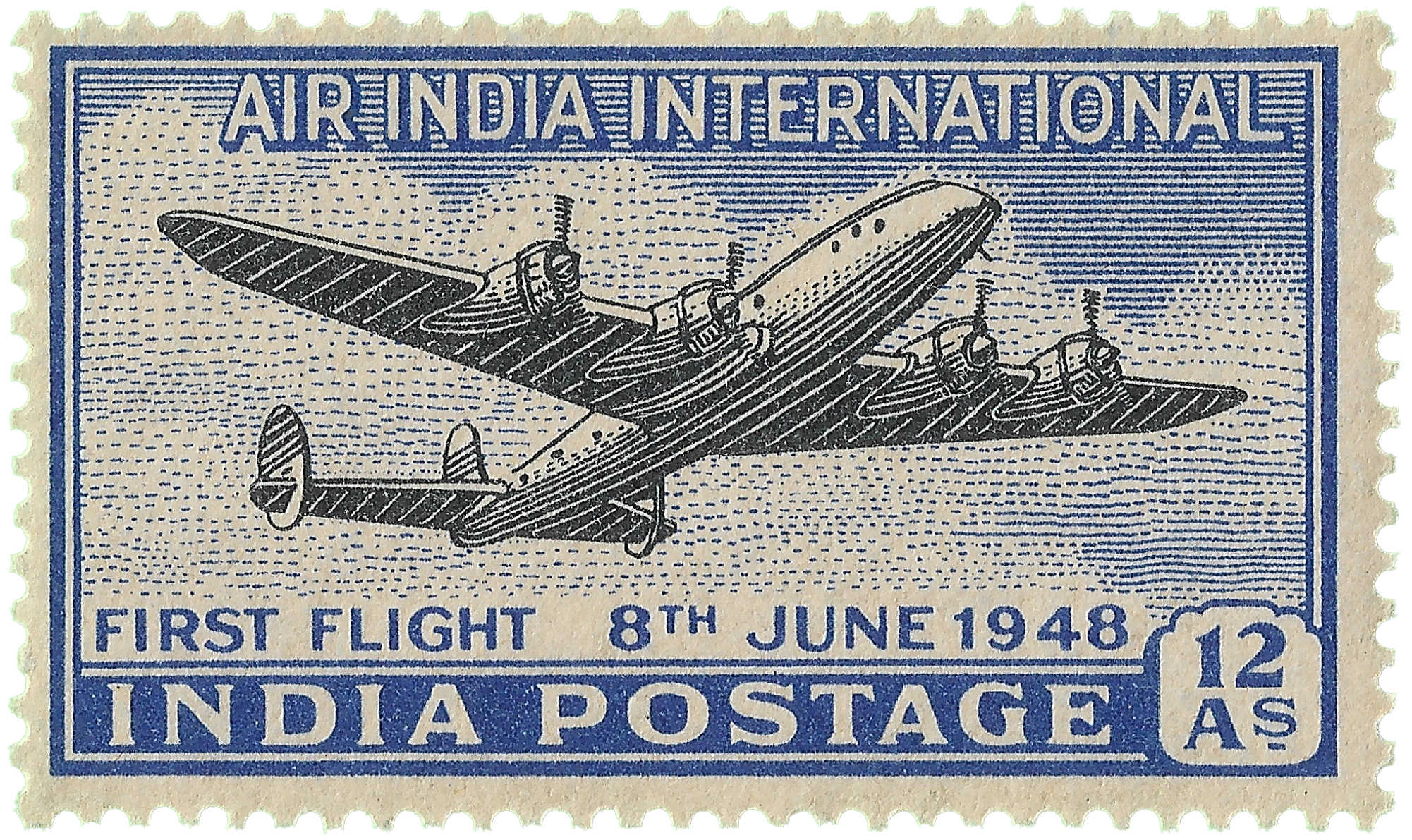 Air India first flight postage stamp