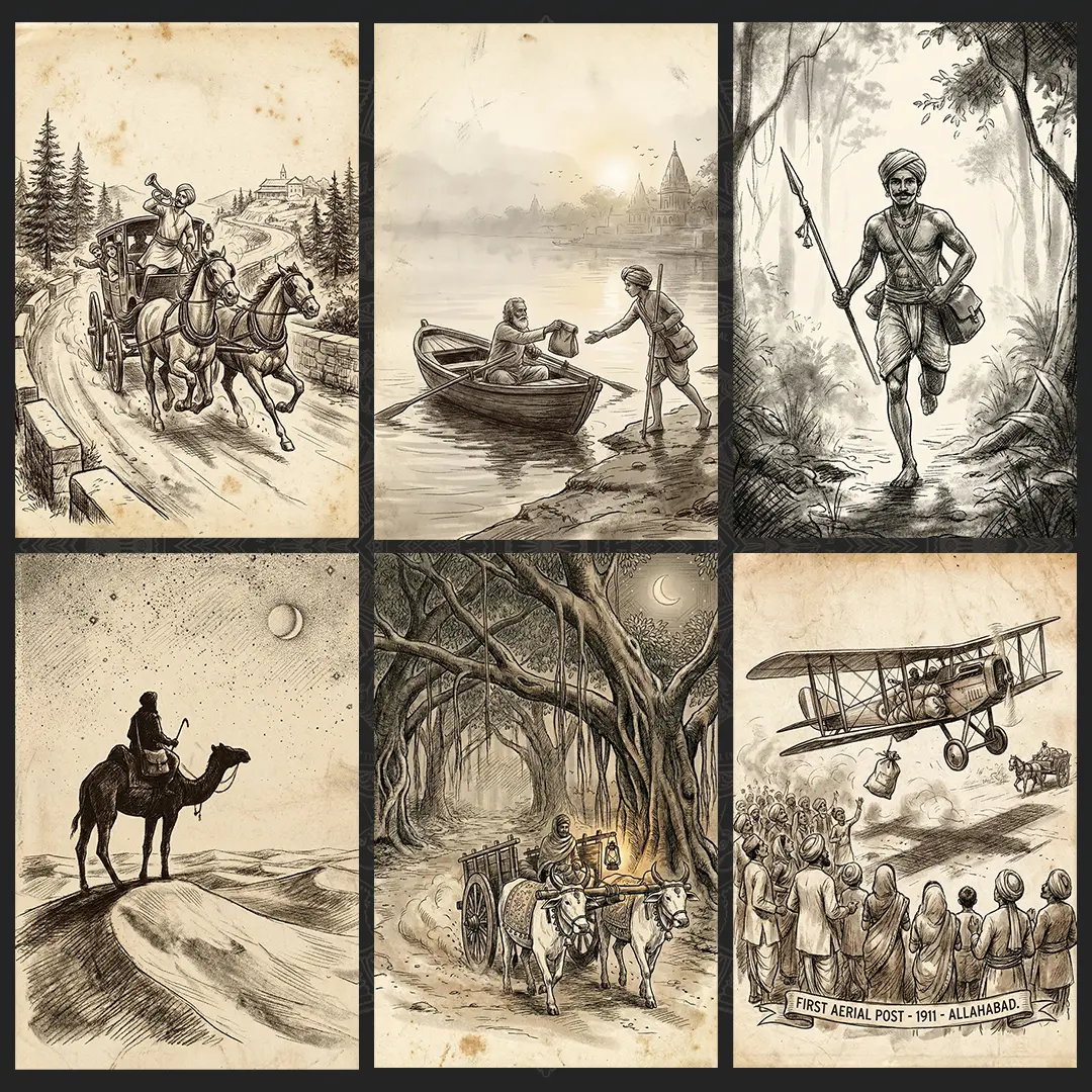 Forgotten Messengers of India (6 Postcards Set)