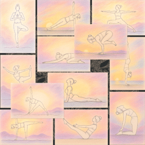 Yoga Postcards – 12 Inspirational Yoga Poses Collection